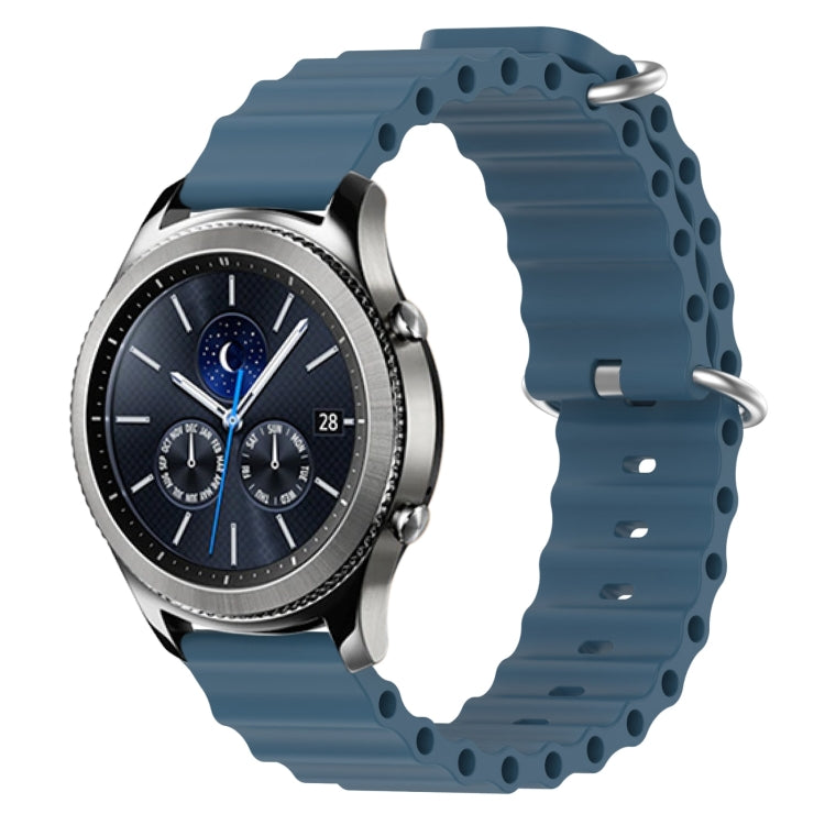 For Samsung Gear S3 Classic 22mm Ocean Style Silicone Solid Color Watch Band