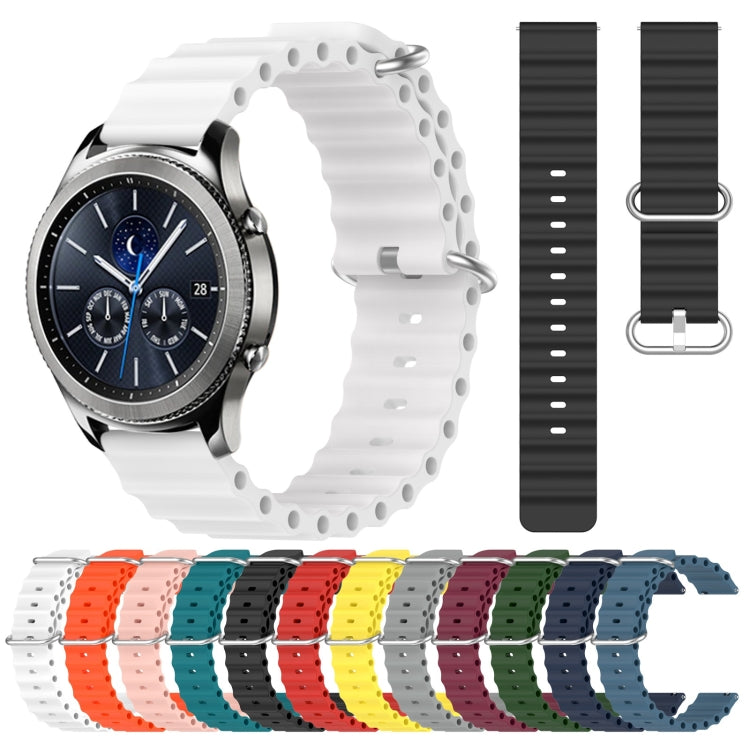 For Samsung Gear S3 Classic 22mm Ocean Style Silicone Solid Color Watch Band