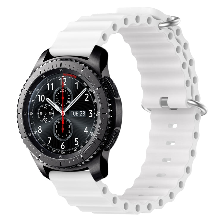 For Samsung Gear S3 Frontier 22mm Ocean Style Silicone Solid Color Watch Band