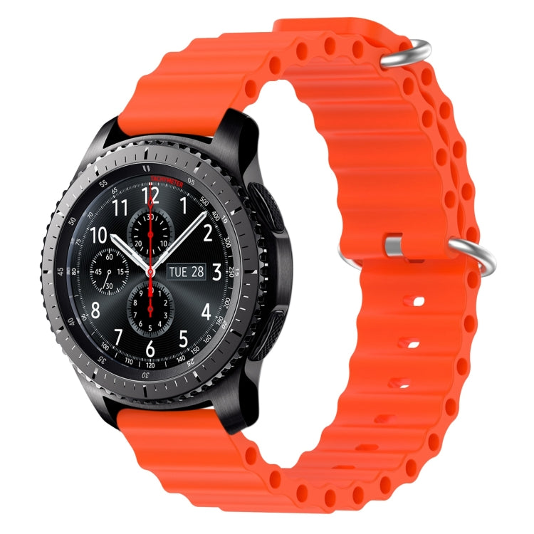 For Samsung Gear S3 Frontier 22mm Ocean Style Silicone Solid Color Watch Band