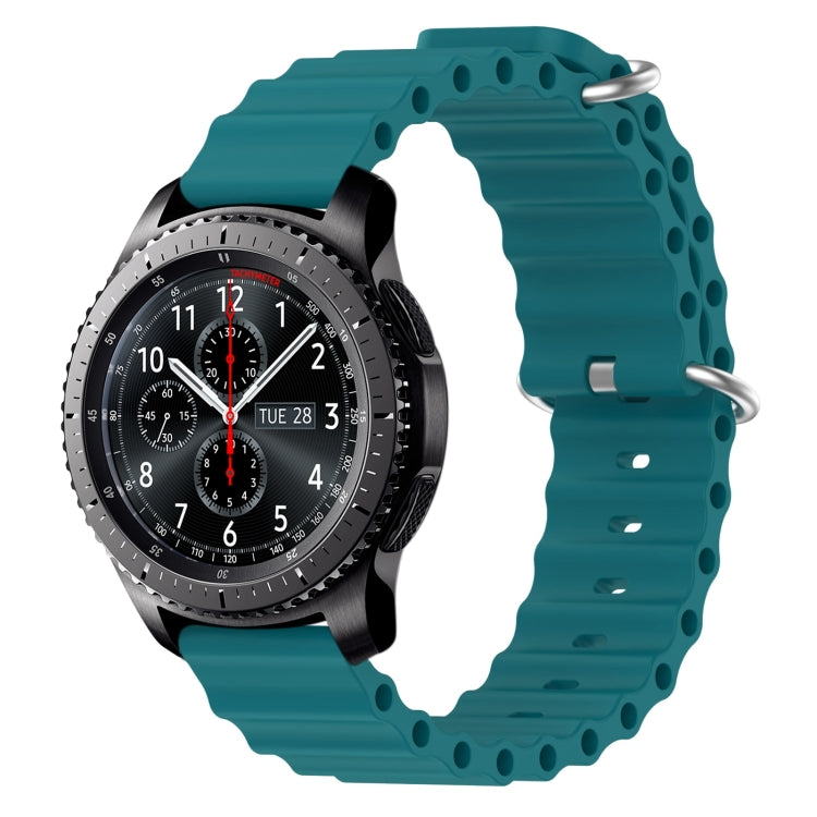 For Samsung Gear S3 Frontier 22mm Ocean Style Silicone Solid Color Watch Band