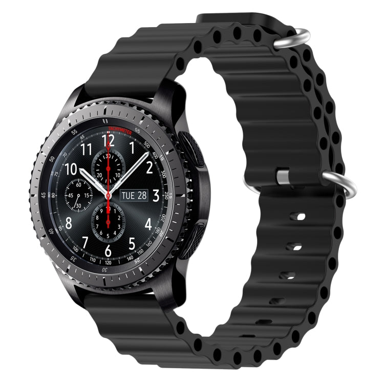 For Samsung Gear S3 Frontier 22mm Ocean Style Silicone Solid Color Watch Band