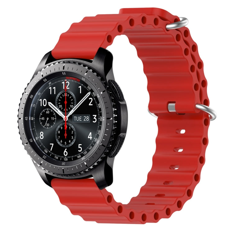 For Samsung Gear S3 Frontier 22mm Ocean Style Silicone Solid Color Watch Band