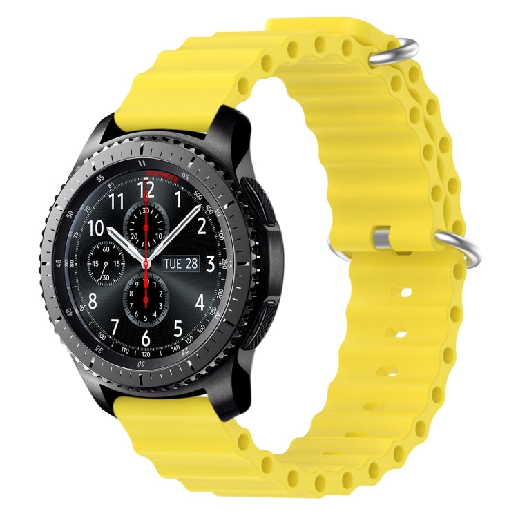 For Samsung Gear S3 Frontier 22mm Ocean Style Silicone Solid Color Watch Band