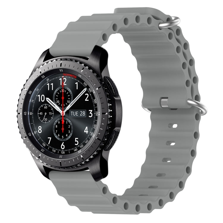 For Samsung Gear S3 Frontier 22mm Ocean Style Silicone Solid Color Watch Band