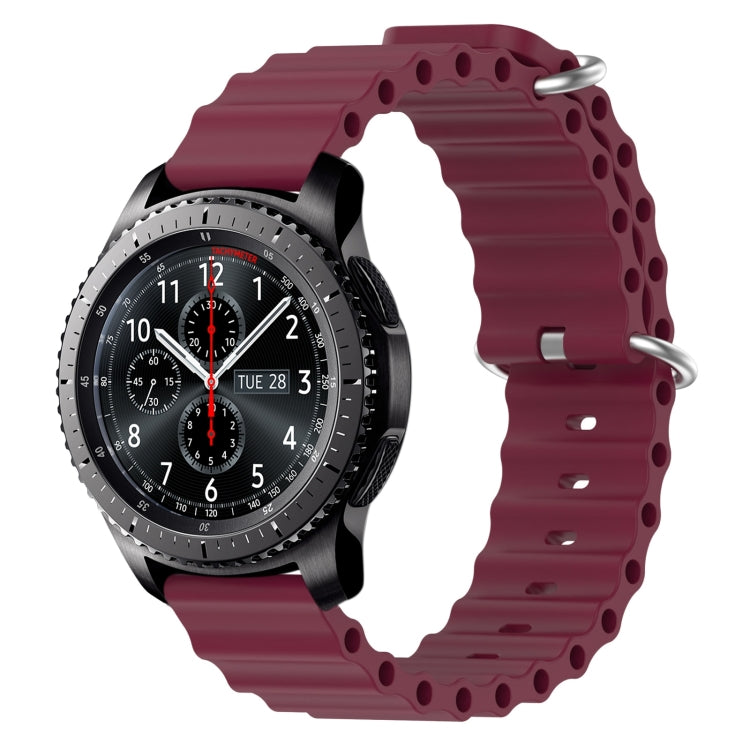For Samsung Gear S3 Frontier 22mm Ocean Style Silicone Solid Color Watch Band