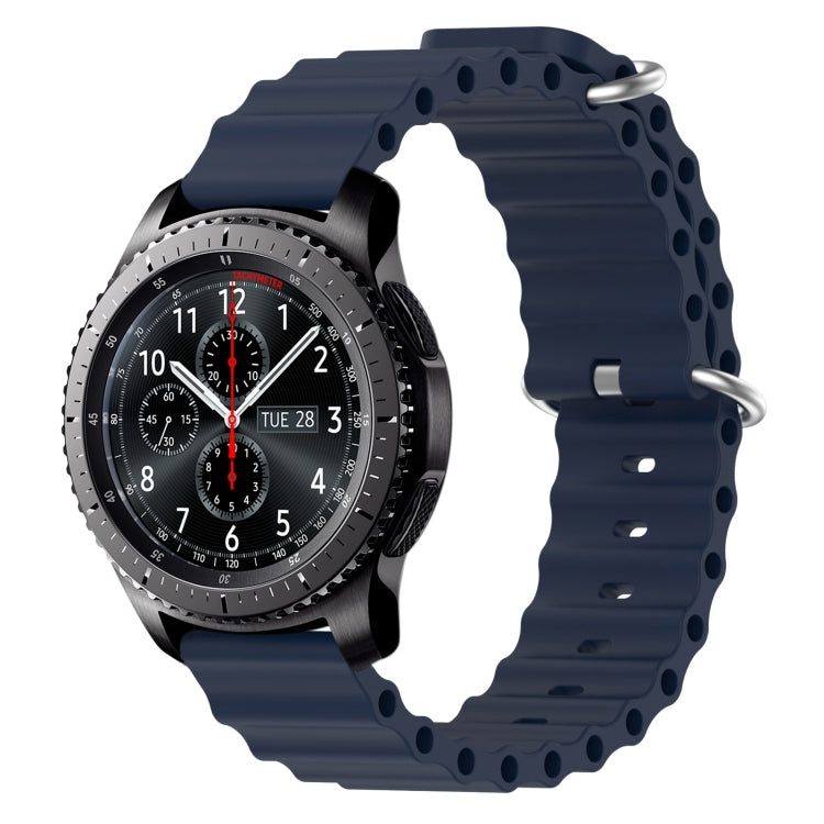 For Samsung Gear S3 Frontier 22mm Ocean Style Silicone Solid Color Watch Band