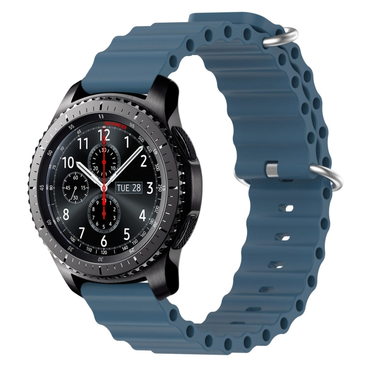 For Samsung Gear S3 Frontier 22mm Ocean Style Silicone Solid Color Watch Band