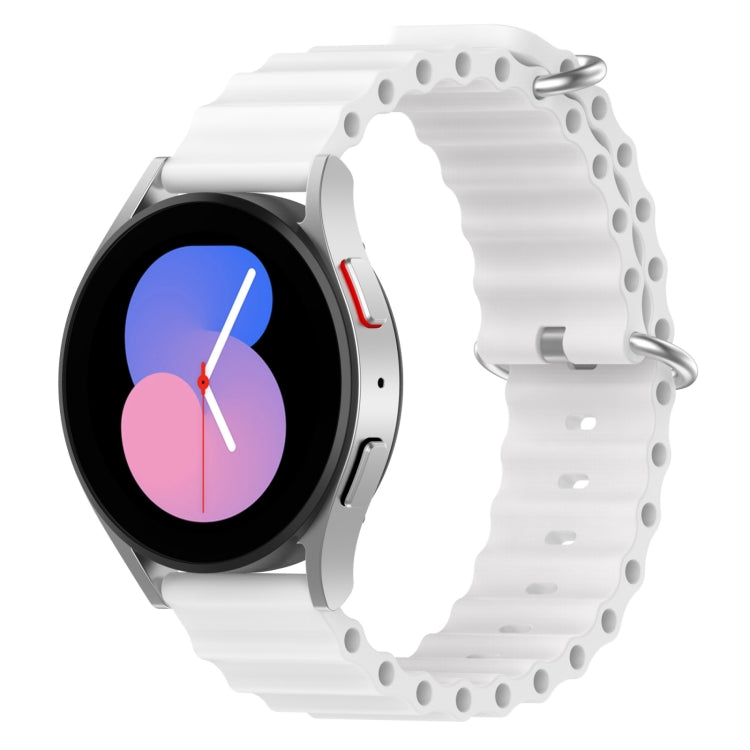 For Samsung Galaxy Watch 5 44mm 20mm Ocean Style Silicone Solid Color Watch Band