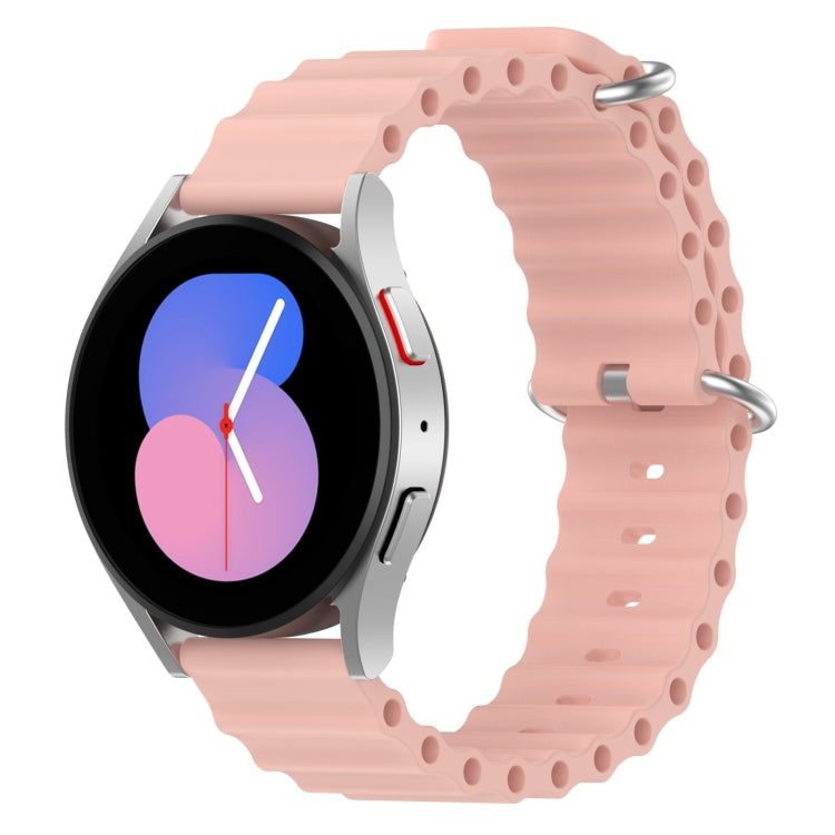 For Samsung Galaxy Watch 5 44mm 20mm Ocean Style Silicone Solid Color Watch Band