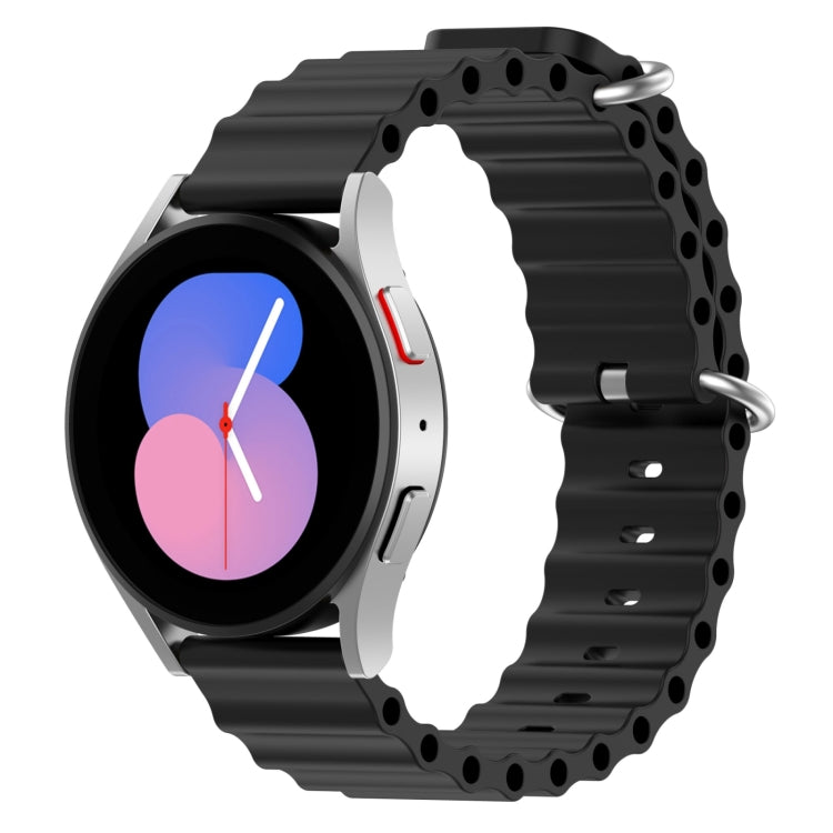 For Samsung Galaxy Watch 5 44mm 20mm Ocean Style Silicone Solid Color Watch Band