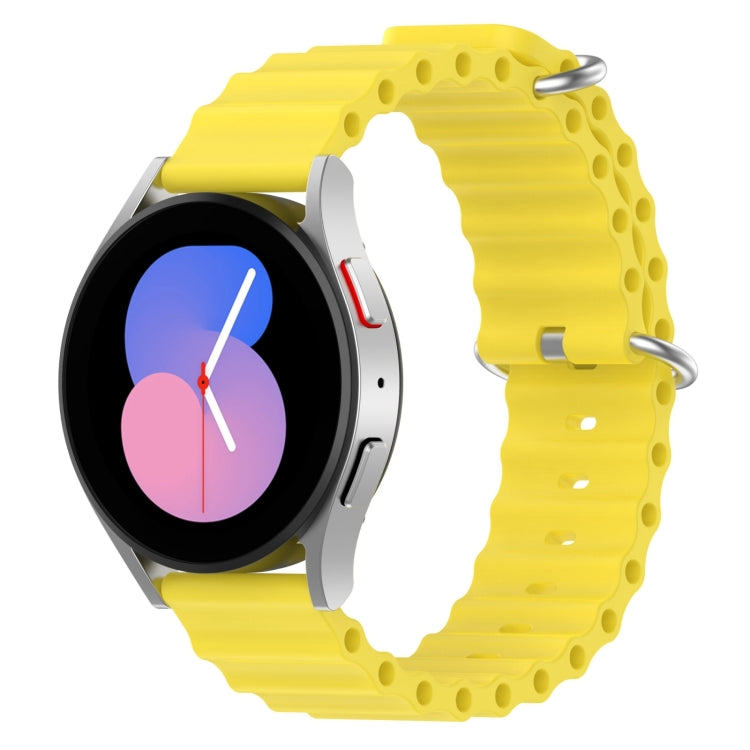 For Samsung Galaxy Watch 5 44mm 20mm Ocean Style Silicone Solid Color Watch Band