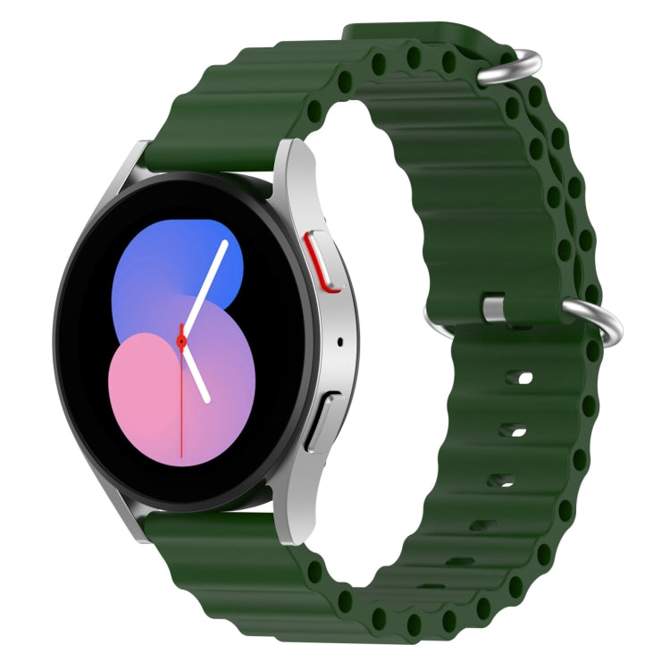 For Samsung Galaxy Watch 5 40mm 20mm Ocean Style Silicone Solid Color Watch Band