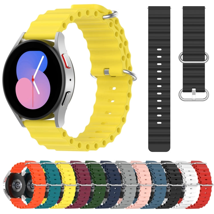 For Samsung Galaxy Watch 5 40mm 20mm Ocean Style Silicone Solid Color Watch Band
