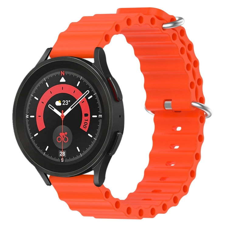 For Samsung Galaxy Watch 5 Pro 45mm 20mm Ocean Style Silicone Solid Color Watch Band