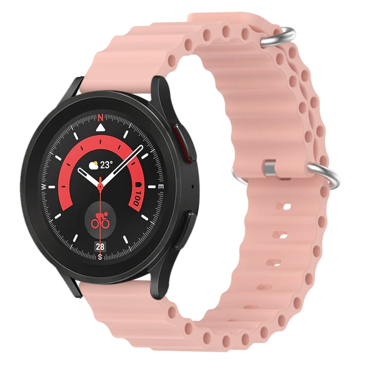 For Samsung Galaxy Watch 5 Pro 45mm 20mm Ocean Style Silicone Solid Color Watch Band