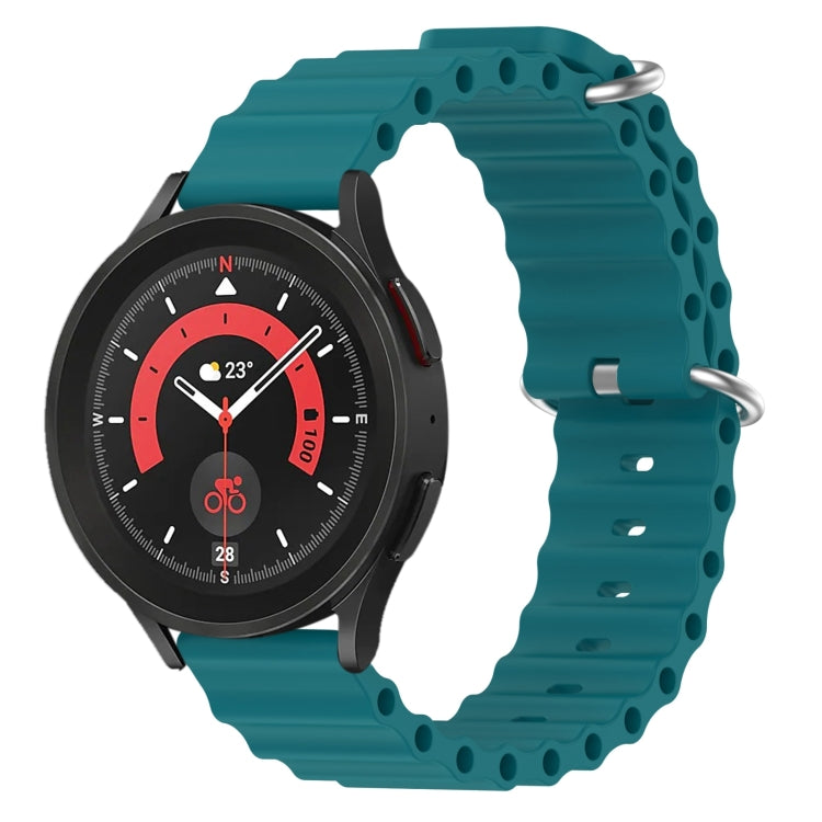 For Samsung Galaxy Watch 5 Pro 45mm 20mm Ocean Style Silicone Solid Color Watch Band