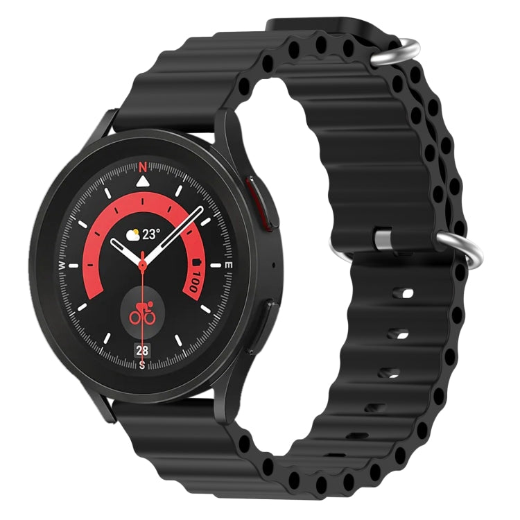 For Samsung Galaxy Watch 5 Pro 45mm 20mm Ocean Style Silicone Solid Color Watch Band