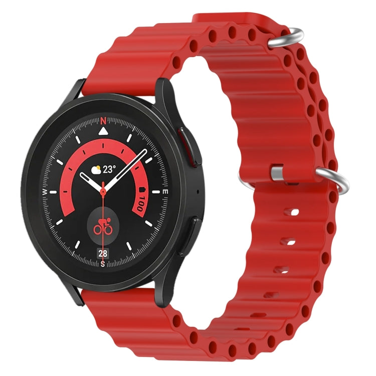 For Samsung Galaxy Watch 5 Pro 45mm 20mm Ocean Style Silicone Solid Color Watch Band