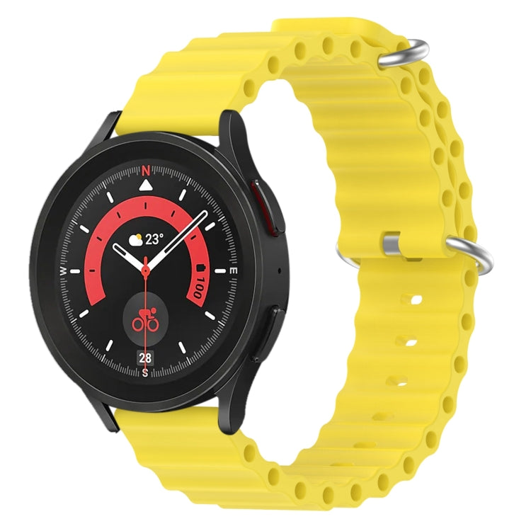 For Samsung Galaxy Watch 5 Pro 45mm 20mm Ocean Style Silicone Solid Color Watch Band