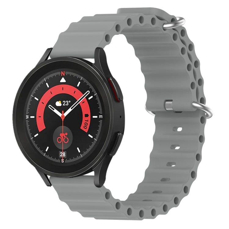 For Samsung Galaxy Watch 5 Pro 45mm 20mm Ocean Style Silicone Solid Color Watch Band