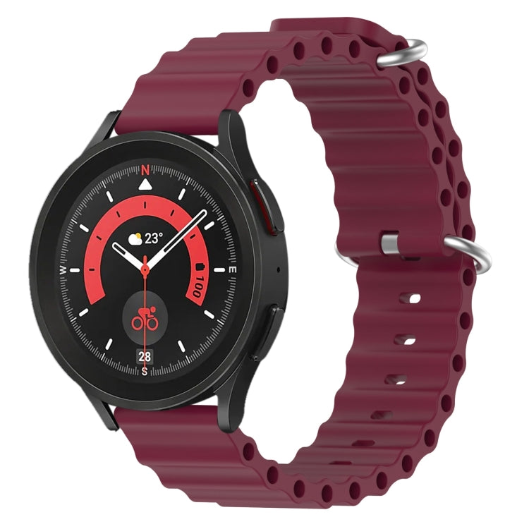 For Samsung Galaxy Watch 5 Pro 45mm 20mm Ocean Style Silicone Solid Color Watch Band