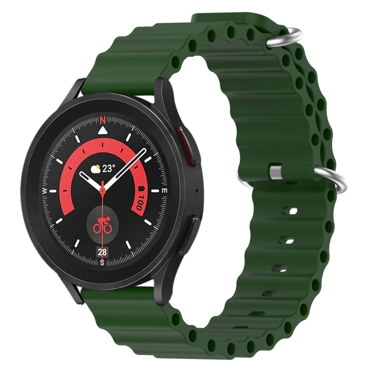 For Samsung Galaxy Watch 5 Pro 45mm 20mm Ocean Style Silicone Solid Color Watch Band