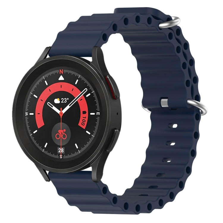 For Samsung Galaxy Watch 5 Pro 45mm 20mm Ocean Style Silicone Solid Color Watch Band