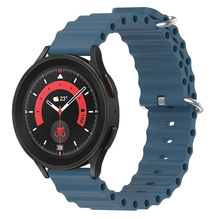 For Samsung Galaxy Watch 5 Pro 45mm 20mm Ocean Style Silicone Solid Color Watch Band