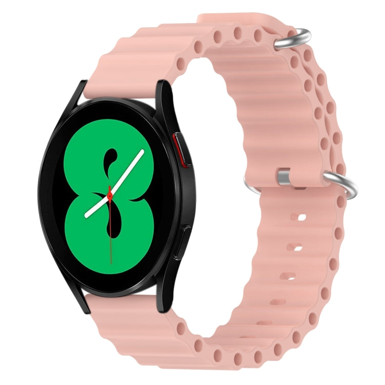 For Samsung Galaxy Watch 4 44mm 20mm Ocean Style Silicone Solid Color Watch Band