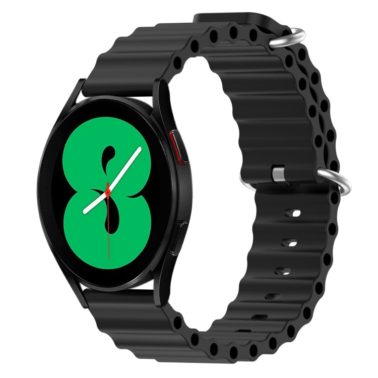 For Samsung Galaxy Watch 4 44mm 20mm Ocean Style Silicone Solid Color Watch Band