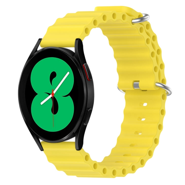 For Samsung Galaxy Watch 4 44mm 20mm Ocean Style Silicone Solid Color Watch Band
