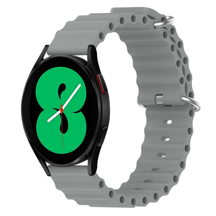 For Samsung Galaxy Watch 4 44mm 20mm Ocean Style Silicone Solid Color Watch Band