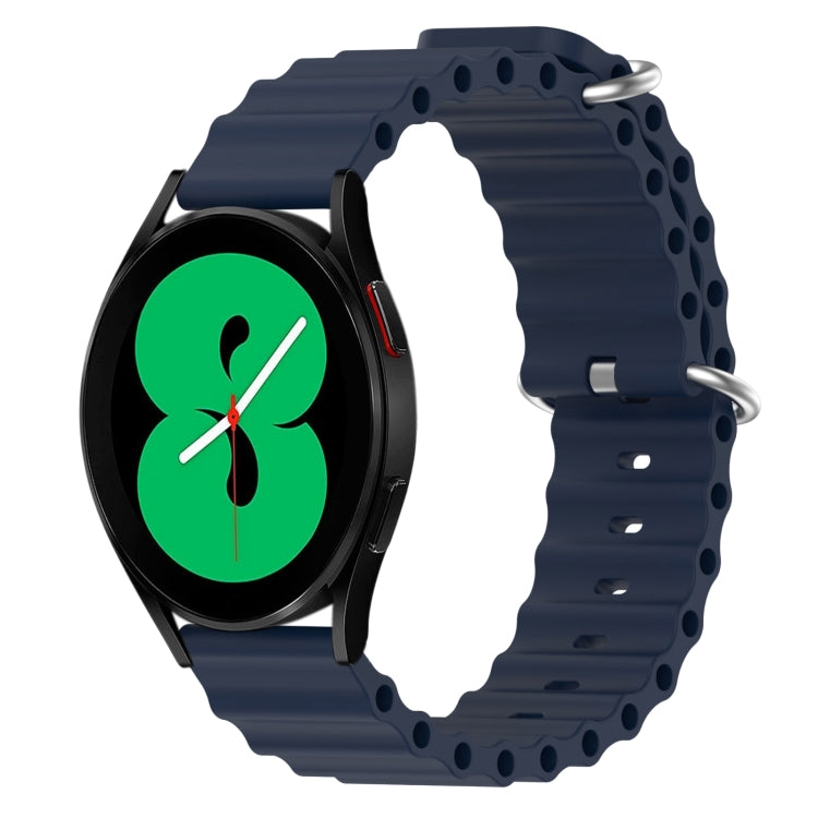 For Samsung Galaxy Watch 4 44mm 20mm Ocean Style Silicone Solid Color Watch Band