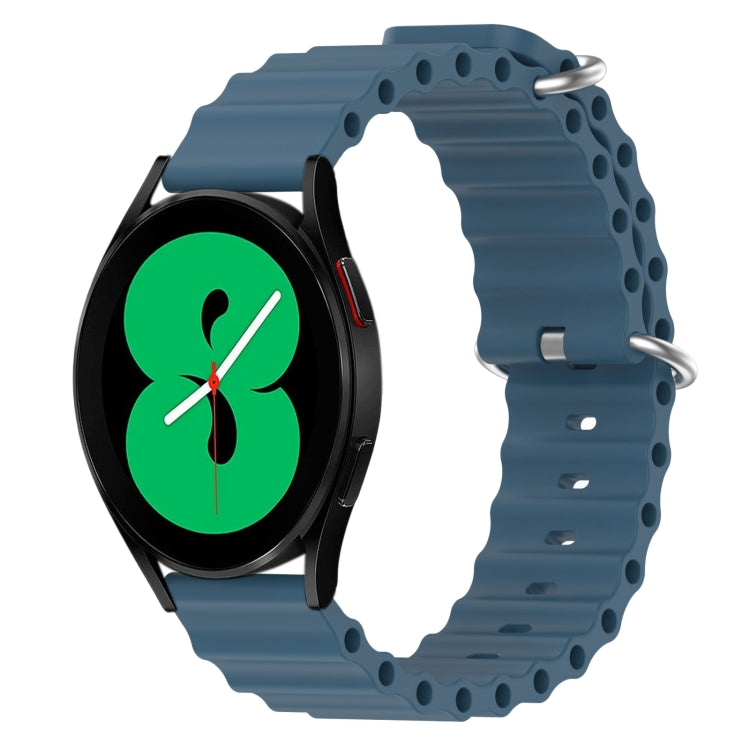 For Samsung Galaxy Watch 4 44mm 20mm Ocean Style Silicone Solid Color Watch Band