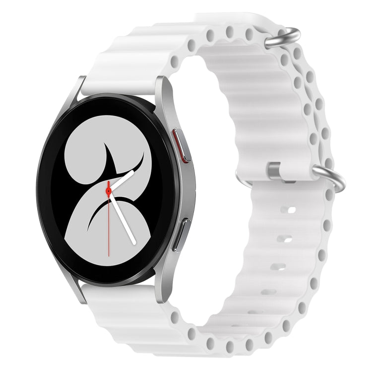 For Samsung Galaxy Watch 4 40mm 20mm Ocean Style Silicone Solid Color Watch Band