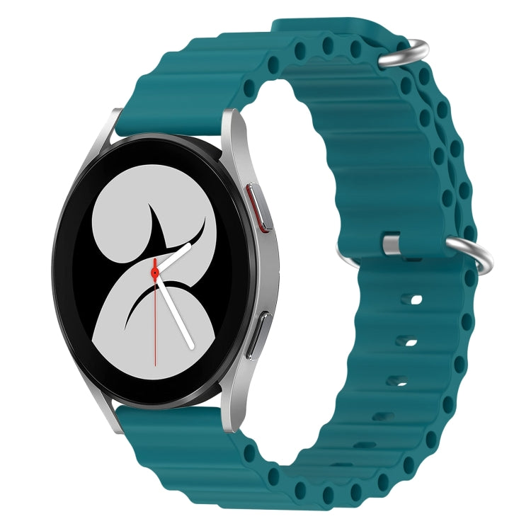 For Samsung Galaxy Watch 4 40mm 20mm Ocean Style Silicone Solid Color Watch Band