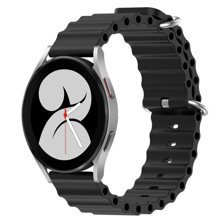 For Samsung Galaxy Watch 4 40mm 20mm Ocean Style Silicone Solid Color Watch Band