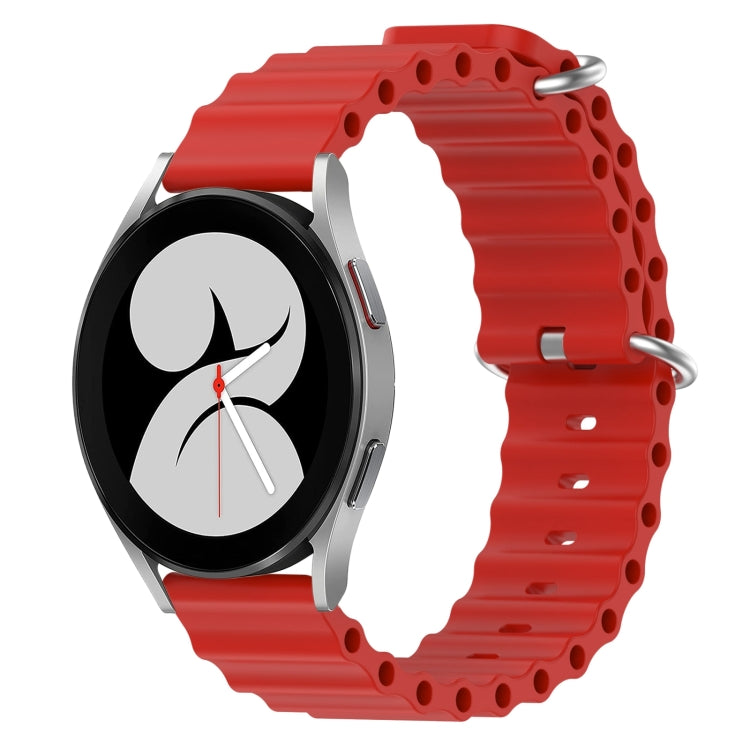 For Samsung Galaxy Watch 4 40mm 20mm Ocean Style Silicone Solid Color Watch Band
