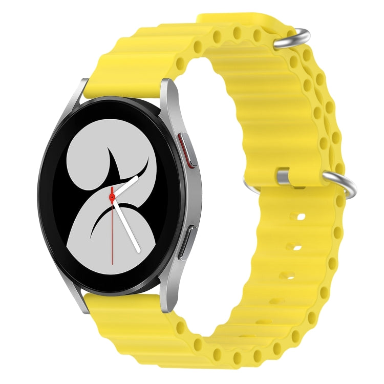 For Samsung Galaxy Watch 4 40mm 20mm Ocean Style Silicone Solid Color Watch Band
