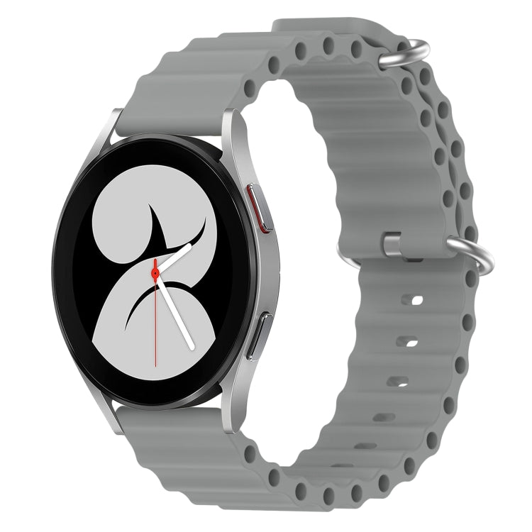 For Samsung Galaxy Watch 4 40mm 20mm Ocean Style Silicone Solid Color Watch Band