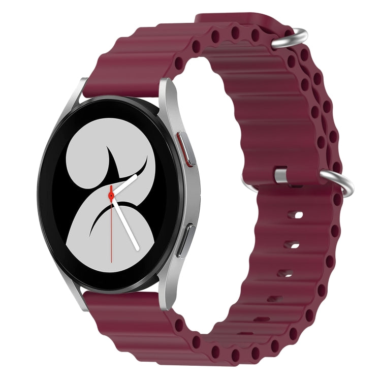 For Samsung Galaxy Watch 4 40mm 20mm Ocean Style Silicone Solid Color Watch Band