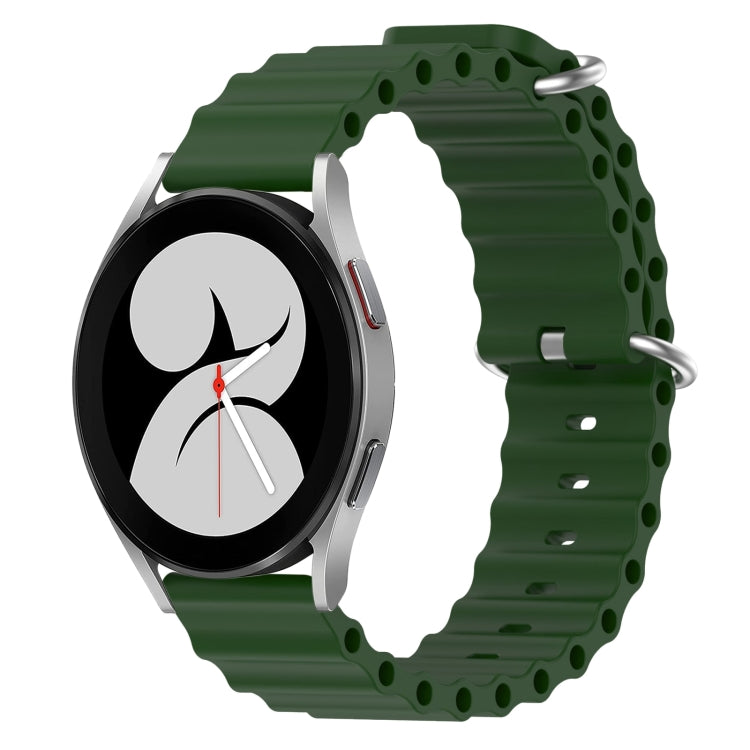 For Samsung Galaxy Watch 4 40mm 20mm Ocean Style Silicone Solid Color Watch Band