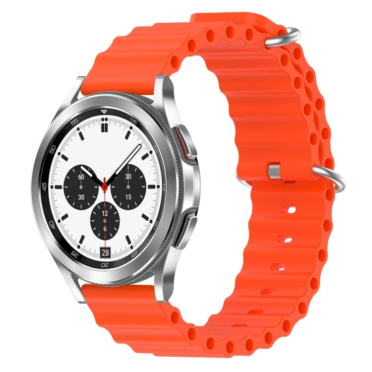 For Samsung  Galaxy Watch 4 Classic 42mm 20mm Ocean Style Silicone Solid Color Watch Band