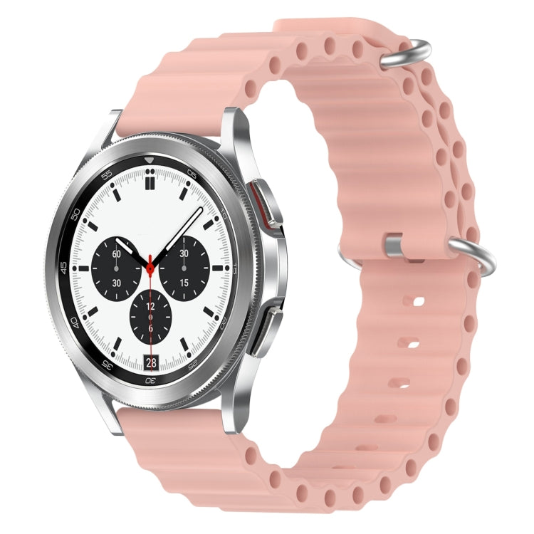 For Samsung  Galaxy Watch 4 Classic 42mm 20mm Ocean Style Silicone Solid Color Watch Band