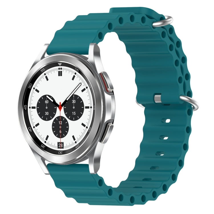 For Samsung  Galaxy Watch 4 Classic 42mm 20mm Ocean Style Silicone Solid Color Watch Band