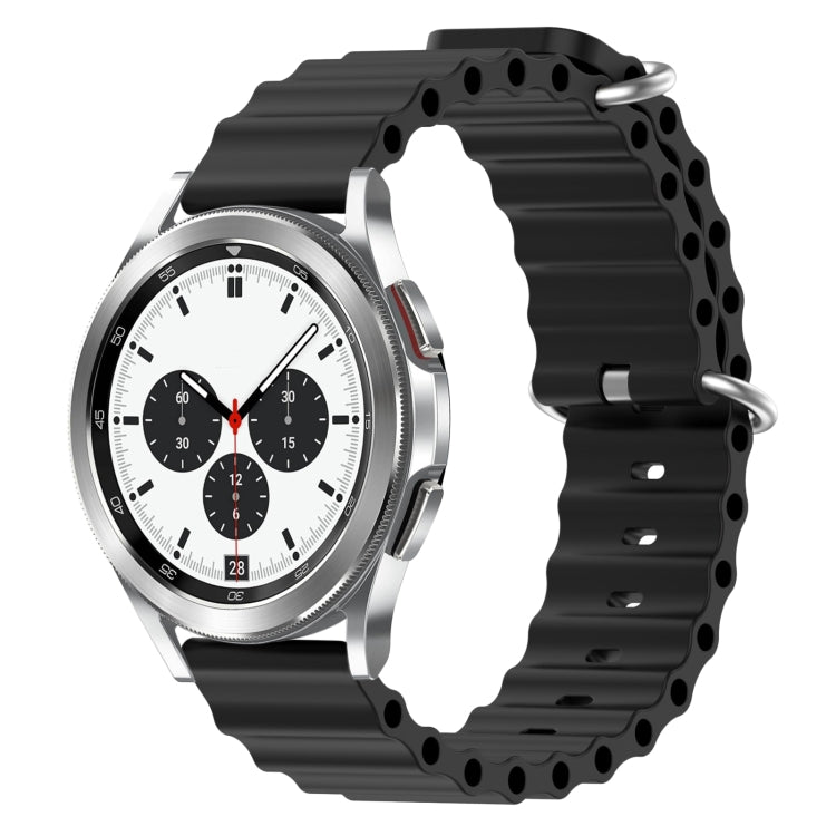 For Samsung  Galaxy Watch 4 Classic 42mm 20mm Ocean Style Silicone Solid Color Watch Band