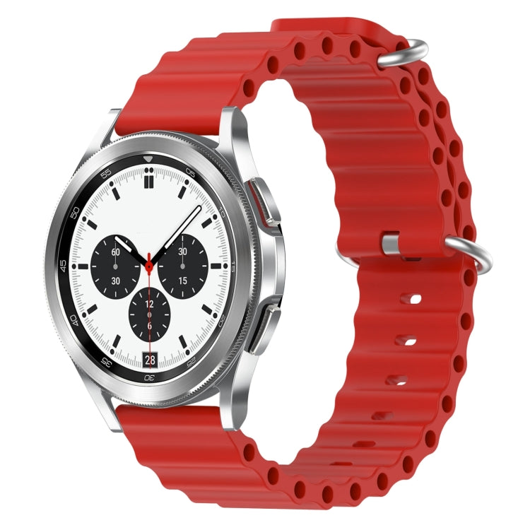 For Samsung  Galaxy Watch 4 Classic 42mm 20mm Ocean Style Silicone Solid Color Watch Band