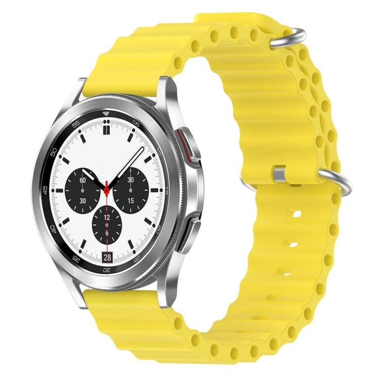 For Samsung  Galaxy Watch 4 Classic 42mm 20mm Ocean Style Silicone Solid Color Watch Band