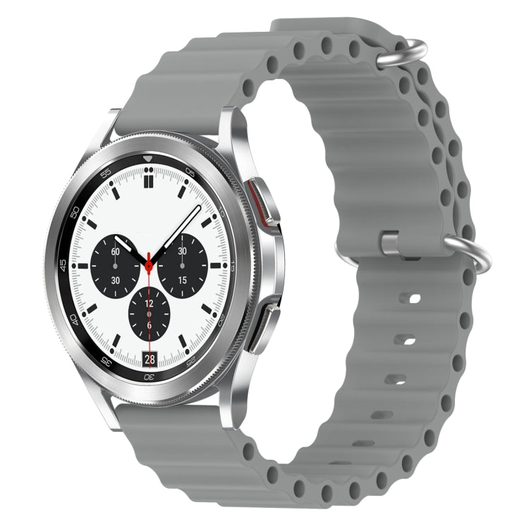 For Samsung  Galaxy Watch 4 Classic 42mm 20mm Ocean Style Silicone Solid Color Watch Band